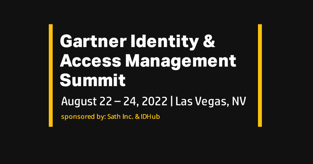 Gartner Identity and Access Management Summit, Sath Inc Sponsors